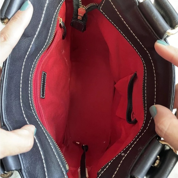 Vintage Dooney & Bourke Gabriella Logo Quilt Bag Black Grey Purse Shoulder Bag - Picture 7 of 14